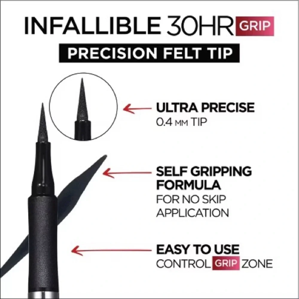 L'Oreal Paris Infallible Grip‎ Precision Felt Tip Waterproof Eyeliner- 0.034oz